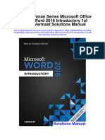 Instant Download Shelly Cashman Series Microsoft Office 365 and Word 2016 Introductory 1st Edition Vermaat Solutions Manual PDF Full Chapter
