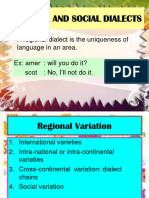 Regional and Social Dialects