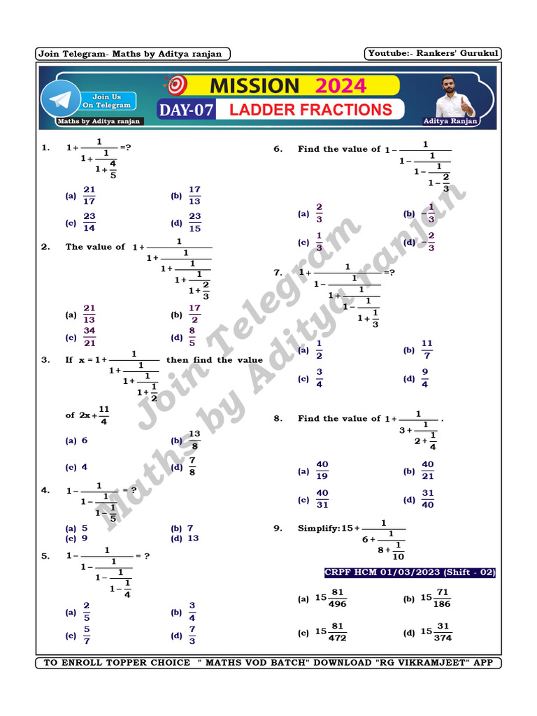 LADDER QUESTIONS (Mission 2024) PDF