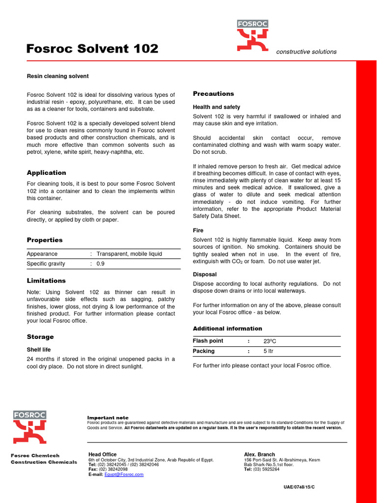 Solvent 102 | PDF