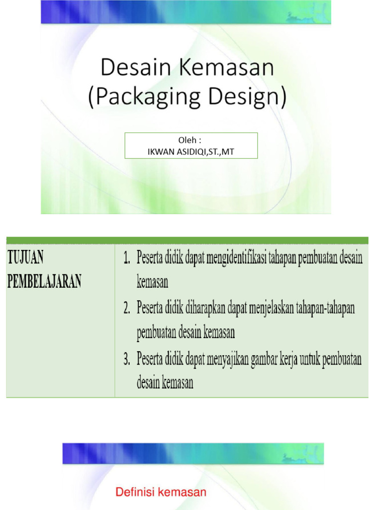 Presentation Desain Kemasan Dan Tugas Pameran Karya H Ikwan As Pdf
