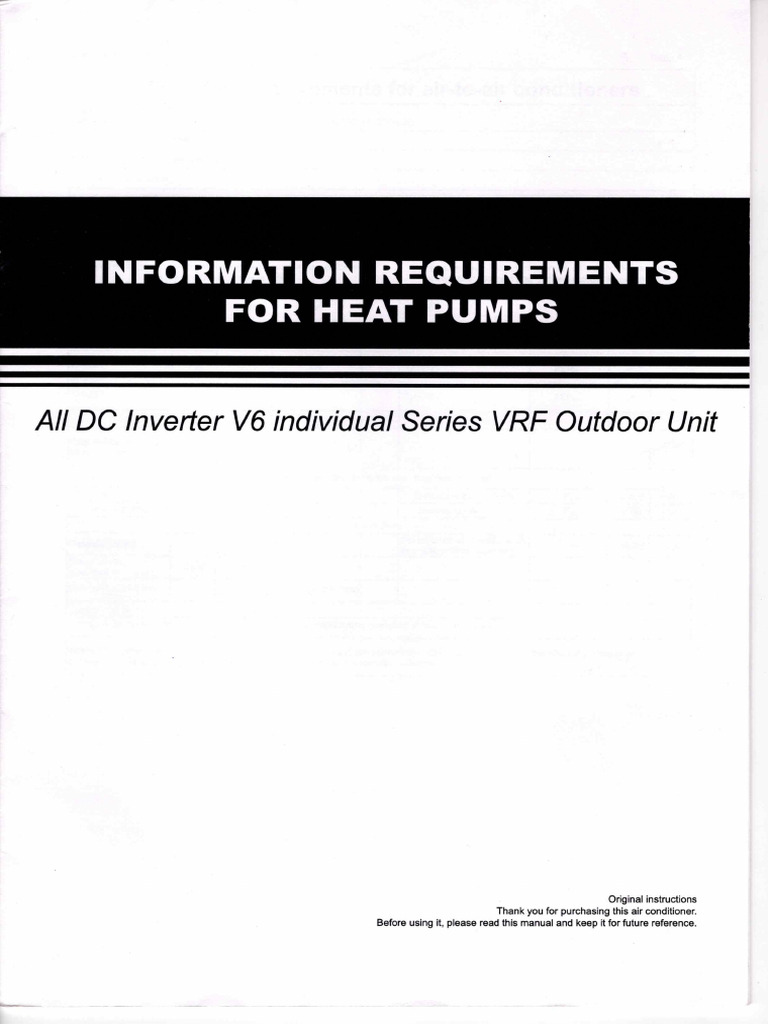 All DC Inverter v6 Individual Series VRF Outdoor Unit Information ...