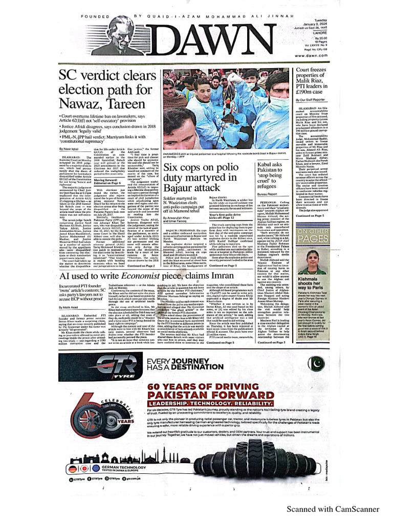 DAWN Newspaper 09 Jan 2024 PDF