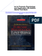 Instant Download Introduction To Forensic Psychology Research and Application 5th Edition Bartol Test Bank PDF Full Chapter