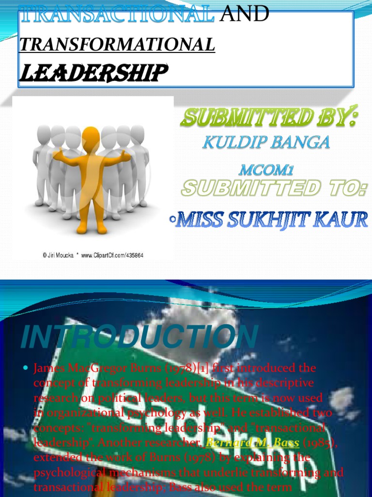 Transformational vs Transactional Leadership | PDF | Transformational ...