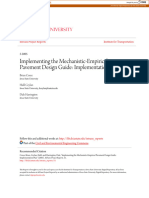 Implementing The Mechanistic-Empirical Pavement Design Guide