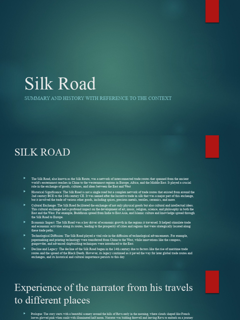 Silk Road English Project cls11 | PDF | Silk Road | Trade