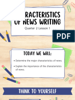 Characteristics of News Writing