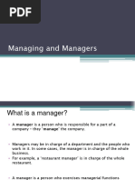 Managing & Managers