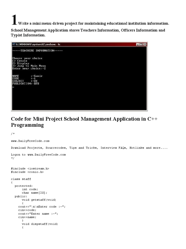 c ++ Projects | Source Code | Computer Programming image.