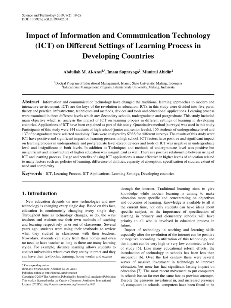 I CT in Learning | PDF