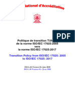 DO.L.10 Politique de Transition TUNAC de La Norme ISO 17025 V 2005 Vers ISO 17025 V 2017