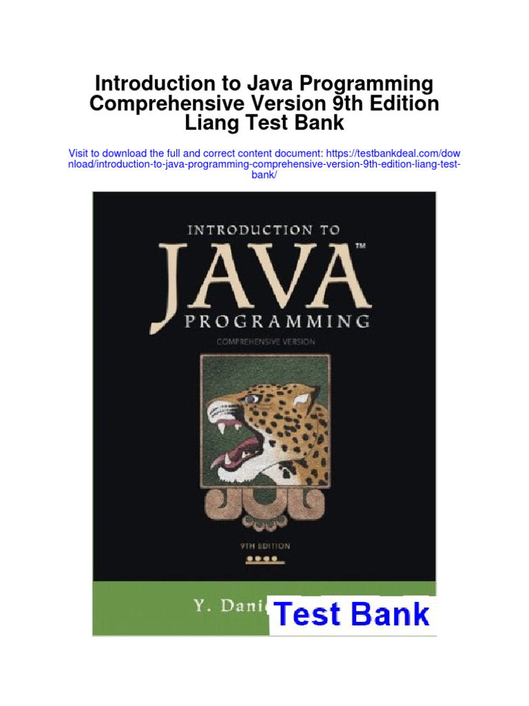 Instant Download Introduction To Java Programming Comprehensive Version ...