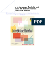Instant Download Introduction To Language Australia and New Zealand 8th Edition Fromkin Solutions Manual PDF Full Chapter