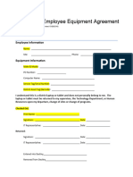 Sample Employee Equipment Agreement