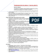 Informe Programación LCL 1º BTO