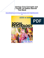 Instant Download Social Psychology Core Concepts and Emerging Trends 1st Edition Barrett Test Bank PDF Full Chapter