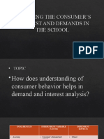 Assessing The Consumers Interest and Demands in The