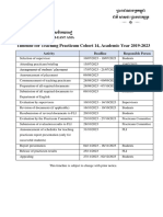 Appendix 9 Timelines For Teaching Practicum Cohort 14, Academic