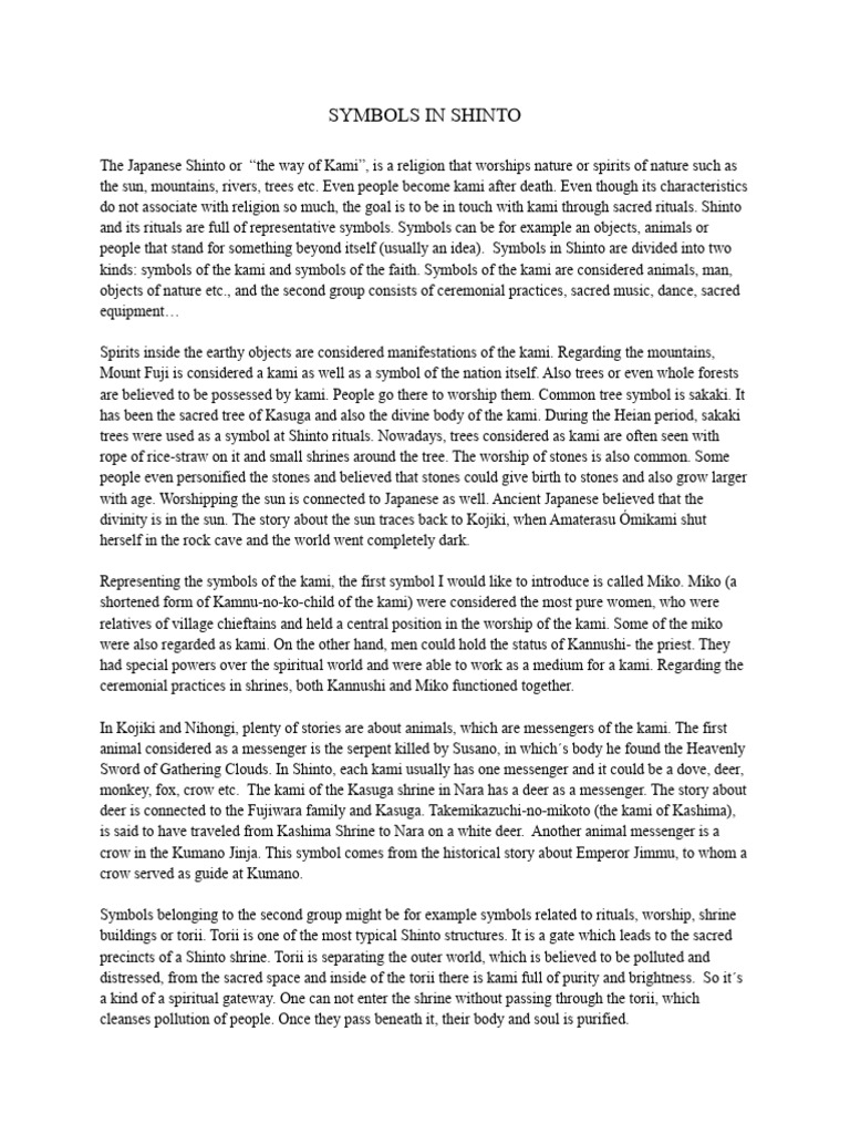SYMBOLS IN SHINTO PDF Shinto Religious Faiths