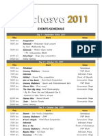 Varchasva '11 Schedule