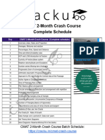 CMAT 2-Month Crash Course Complete Schedule