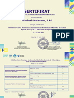 Sertifikat Diklat Persiapan Implementasi Kurikulum Merdeka