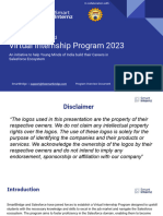 Salesforce Supported Virtual Internship Program 2023 Program Overview