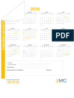 Calendario Laboral 2020 MCMutual