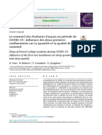 Le Sommeil Des Tudiants Fran Ais en P Riode de COVID 19 - in - 2022 - Psycholog