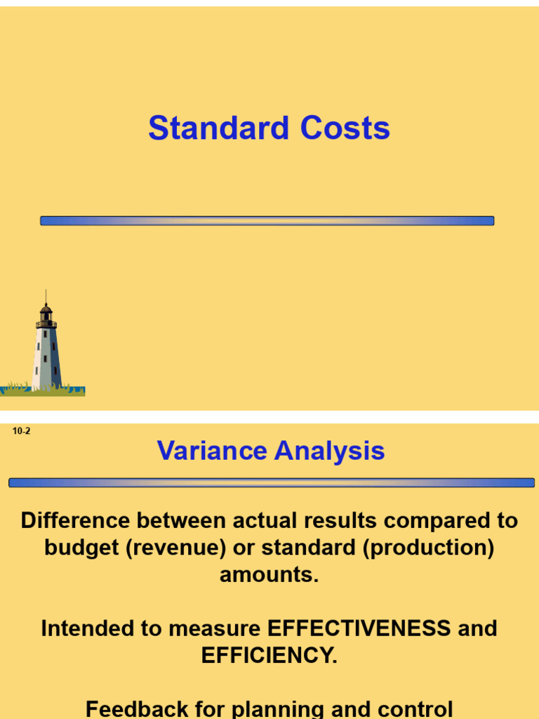 Standard Costing PDF PDF Debits And Credits Prices