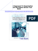 Instant download Experiential Approach to Organization Development 8th Edition Brown Test Bank pdf full chapter