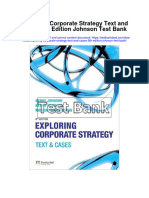Instant download Exploring Corporate Strategy Text and Cases 8th Edition Johnson Test Bank pdf full chapter