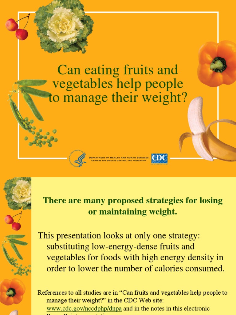Fruits and Vegetables for Weight Management | PDF | Lifestyle
