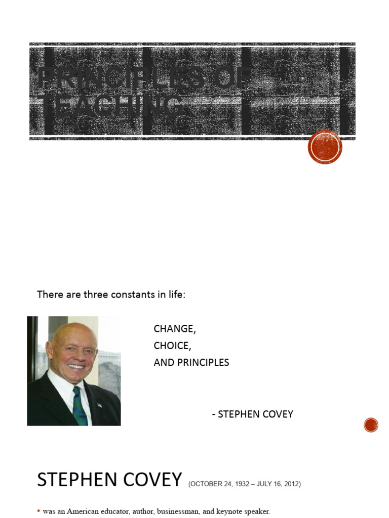 Principles of Effective Teaching Strategies | PDF | Teaching | Behavior ...