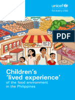 Children's Lived Experience' of The Food Environment in The Philippines. Children's Lived Experience' of The Food Environment in The Philippines.