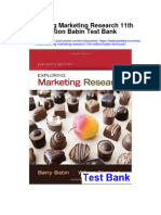 Instant Download Exploring Marketing Research 11th Edition Babin Test Bank PDF Full Chapter