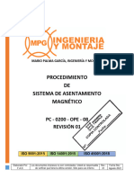 PC-0200-OPE-08 Sistema de Asentamiento Magnético Rev01