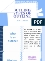 Outline/ Types of Outline: Day 1 - May 15