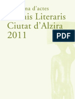 Programación de Los Premios Literarios Ciudad de Alzira 2011