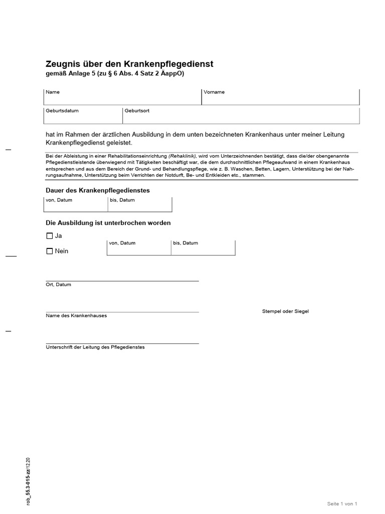 § 5 Muschg, Mitteilungspflicht, Ärztliches Zeugnis – MNRU