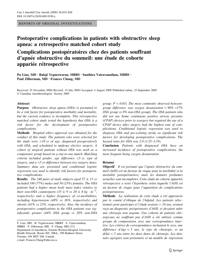 Post Op Complications For Abdominal Surgery