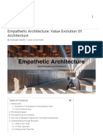 Empathetic Architecture - Value Evolution of Architecture