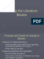 Writing The Literature Review