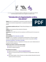 Convocatoria Curso Int Argumentacion Juridica 2 Edi