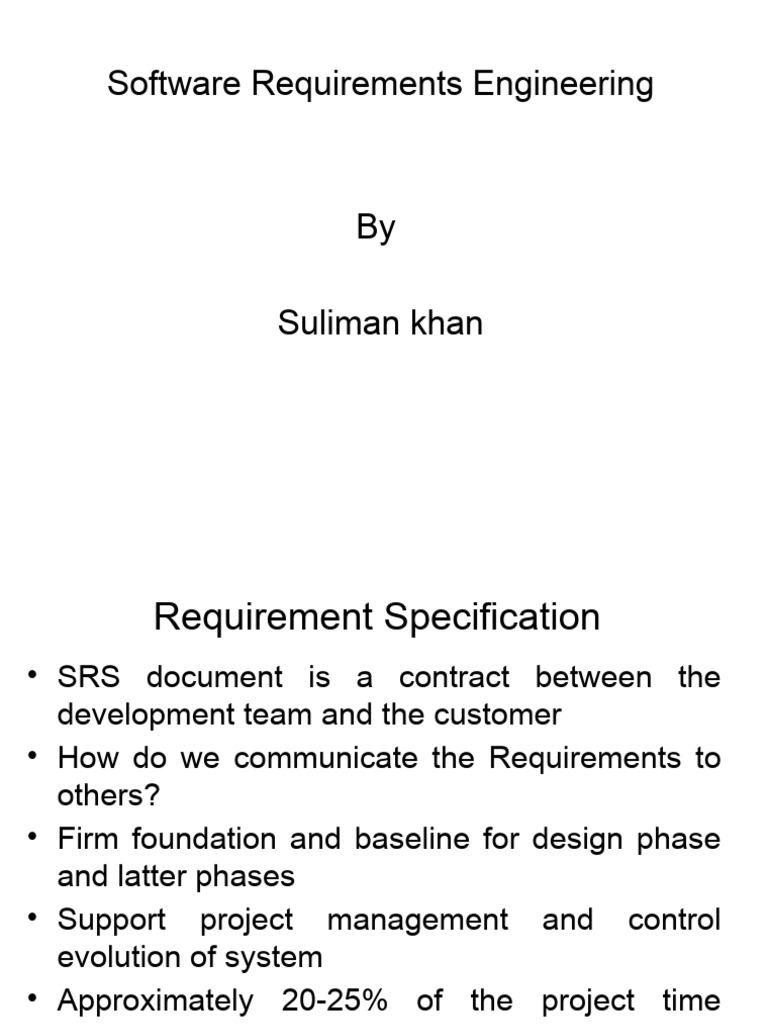 Software Requirements Specification Guide | PDF | Specification ...
