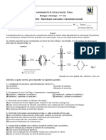 Ficha de Trabalho Sobre Reprodução Assexuada e Sexuada I