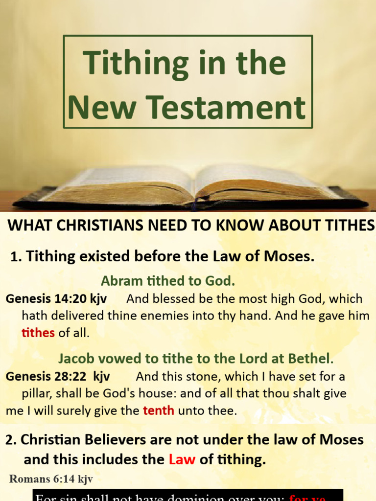 Understanding Tithing in the New Testament | PDF | Tithe | Sola Fide