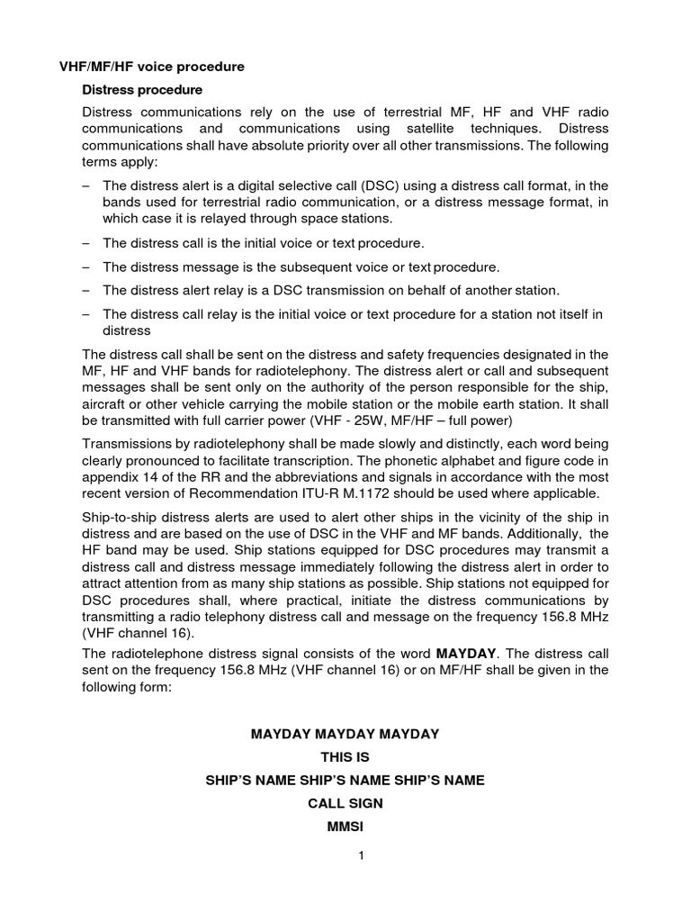 VHFMFHF Voice Communication PDF