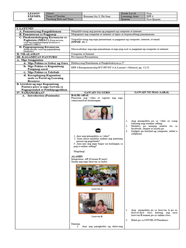 Epp-Ict4 Elementary | PDF